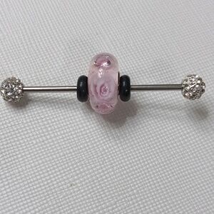 Elfbeads Murano (Pandora Compatible) Silver Core Charm Bead (1 Charm only)